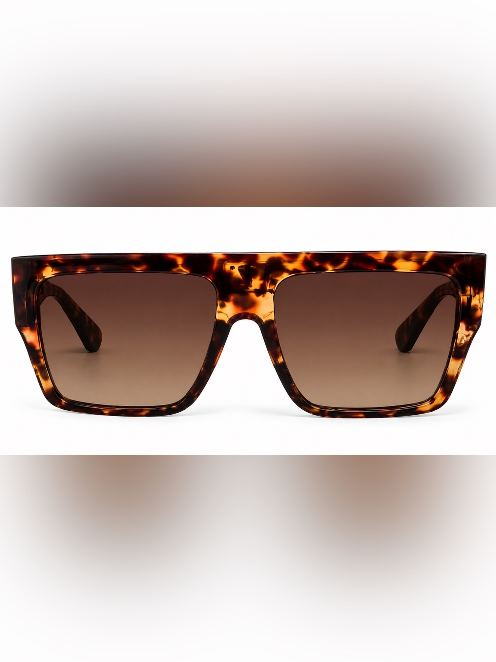 KHAN Oversized Tortoiseshell Sunglasses – Gold Lion Medallion
